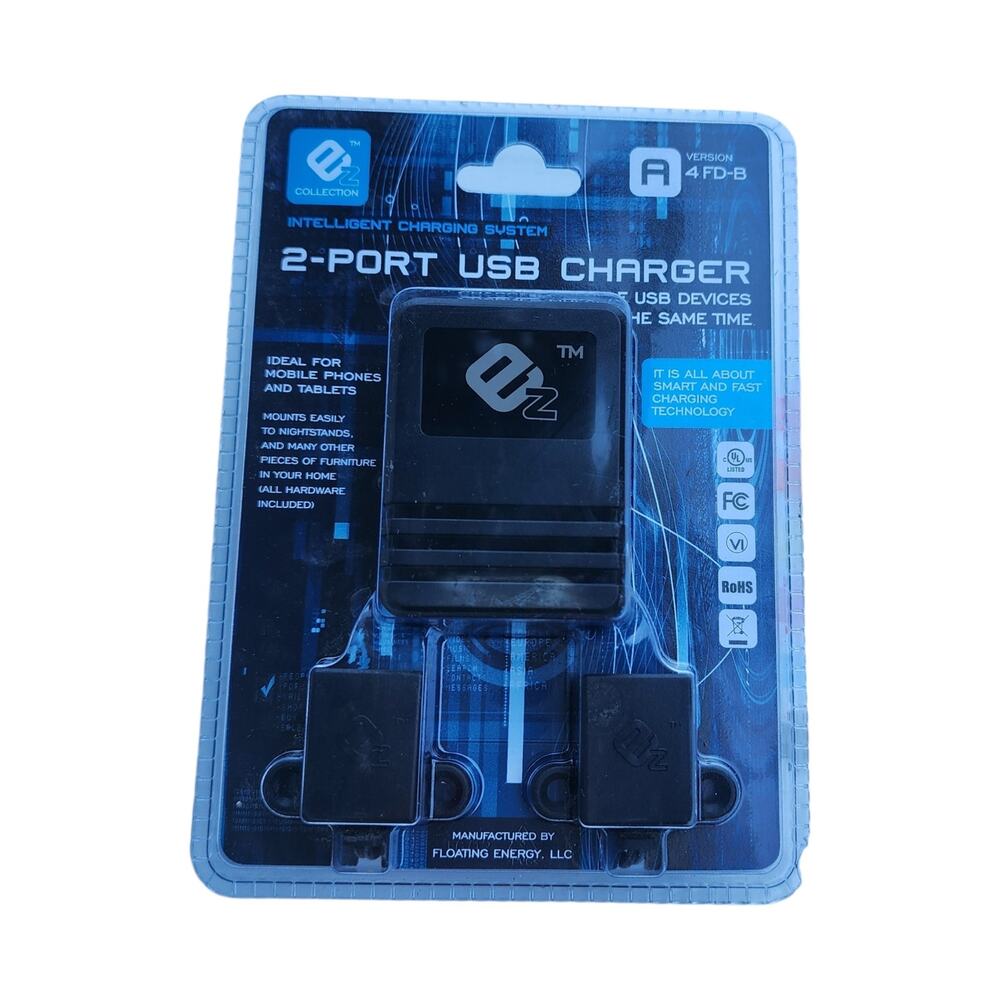 EZ Collection Intelligent Charging System 2 Port USB Charger A 4 FD-B New